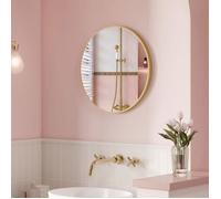 Miroir rond - SONGMICS - Alliage d'aluminium - Verre - Panneau MDF