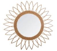 Atmosphera - Miroir en rotin Yasmina - Diamètre de 50 cm - Beige