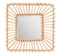Atmosphera – Miroir mural Rotin Carré 40 x 40 cm Beige