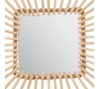 Miroir rotin carré 40x40