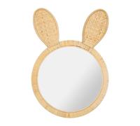 Miroir rotin lapin