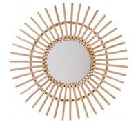 UNIVERSDECOR - Miroir rotin Bois Soleil diamètre 58 cm Atmosphera