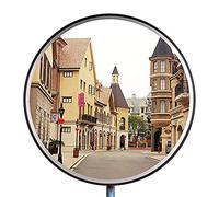 Miroir routier convexe, Miroir Convexe Grand Angle 130° Avec Support De Fixation Ajustable for Poteau 30cm