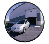 Miroir routier convexe, Miroir de sécurité convexe grand angle avec matériel montage noir 30 cm