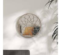 Miroir Rond Décoratif en Arche Gothique - Couleurs Noir et Sable vidaXL vidaXL