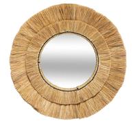 Miroir ""Safari"" raphia D57cm - Atmosphera createur d'interieur