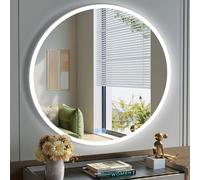 Miroir Salle de Bain avec Éclairage 80cm, Miroir Mural Rond LED Anti-Buée, Dimmable à 3 Couleurs de Lumière, Miroir de Maquillage Réglable avec Éclairage,HD Verre Trempé