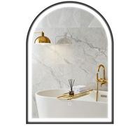 Miroir salle de bain avec éclairage - HOMCOM - anti-buée, 3 couleurs lumière, dimmable, mémoire - verre trempé - 50 x 70 cm - noir