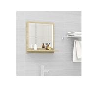 Miroir salle de bain chêne sonoma 40x10,5x37cm Bois ingénierie