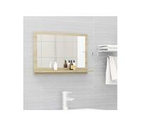 Miroir salle de bain Chêne sonoma 60x10,5x37 cm Bois ingénierie
