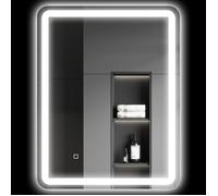 Miroir salle de bain - HOMCOM - 70 x 90 cm - rectangulaire - éclairage LED, lumière réglable 3 couleurs, anti-buée, mémoire -