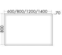 Miroir Salle De Bain Lumineux Burgbad RL10 bordures LEDs 1440x840mm SIIV140-PN645