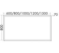 Miroir Salle De Bain Lumineux Burgbad RL10 bordures LEDs 940x840mm SIIV090-PN645
