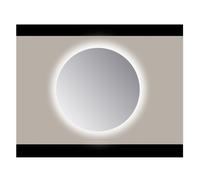 Miroir Sanicare Q-mirrors rond 90 cm PP aiguisé tout autour Ambiance Blanc Chaud LEDs (sans capteur) RAW.900