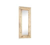 Miroir sculpté à la main 110x50x2,6 cm Bois de manguier solide
