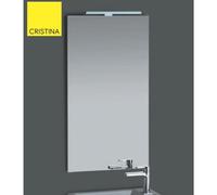 MIROIR SIMPLE AVEC SPOT SUR REGLETTE 45X80 - CRISTINA ONDYNA ST4580