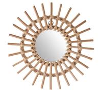 Miroir mural Soleil en Rotin D 30 cm