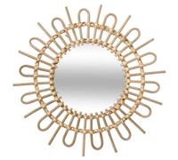 Miroir ""Soleil"" rotin D50cm - Atmosphera Créateur d'intérieur