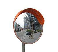 Miroir sphérique en plastique rouge pour angle mort - 30 cm - Miroir de sécurité convexe imperméable pour intérieur/extérieur - Améliore la visibilité routière et prévient les accidents