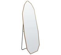 Miroir Support sur Pied 49 x 165 cm Forme irrégulière Cadre Fin en Aluminium Mét
