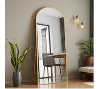 Miroir sur Pied - Arche Doré 180x80cm - Verre Argenté - Structure Métal Renforcée - Design Contemporain
