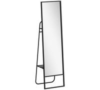 Miroir sur pied avec rangements grande taille dim. 148,5 x 40 cm métal noir