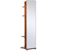 HOMCOM - miroir sur pied - MDF - 40x44.5x170cm - Noyer