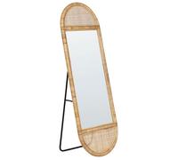 Miroir sur Pied Boho en Rotin Ovale 150 x 50 cm Salon Chambre Accessoires Nature
