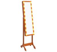 Miroir sur pied blanc avec LED 34x37x146 cm vidaXL vidaXL