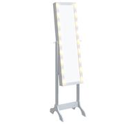 Miroir sur pied blanc avec LED blanc 34x37x146 cm vidaXL vidaXL