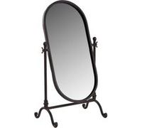 Miroir sur pied en métal laqué noir G