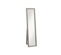 HOMCOM Miroir rectangulaire sur Pied Mural ou à Poser avec Cadre en Bois pour Salon Chambre à Coucher 37 x 157 cm Gris