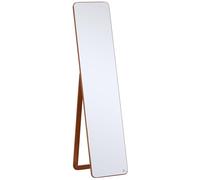 Miroir sur pied et mural rectangulaire dim. 37L x 43l x 156H cm MDF aspect noyer clair