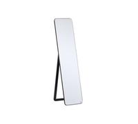 HomCom Miroir pleine longueur rectangulaire 37 x 160 cm – sur pied ou mural – bois aspect noir