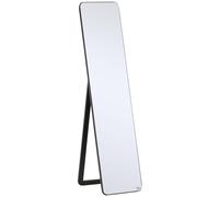 Miroir sur pied et mural rectangulaire dim. 37L x 43l x 156H cm verre MDF noir