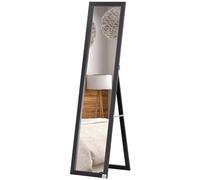 HOMCOM - Miroir sur pied rectangulaire - MDF - 37x37x154cm - Noir