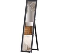 Miroir sur pied et mural rectangulaire dim. 37L x 48l x 152H cm noir Noir G