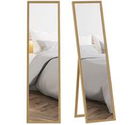 Miroir sur pied - HOMCOM - rectangulaire - pour vestiaire salon salle de bain couloir - MDF - 40x47x147cm - naturel
