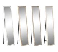 Miroir sur pied Home ESPRIT Blanc Marron Beige Gris 34 x 3 x 155 cm (4 Unités) G