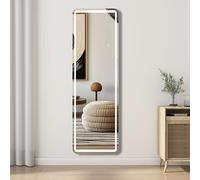 Miroir sur pied LED 160 x 40 cm, miroir en pied avec 3 couleurs, dimmable, fonction mémoire, à suspendu ou à posé, anti-chute.