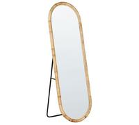 Miroir sur Pied Boho en Rotin Ovale 150 x 50 cm Chambre Salon Accessoires pour l