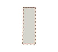 Miroir sur pied organique bois d'hévéa pied en acier 172cm CAULINE