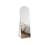 HOMCOM Miroir en Pleine Longueur, 50 x 150 cm, Miroir sur Pied, Grand Miroir Mural, sans Cadre, pour Salon, Chambre à Coucher, Ton doré