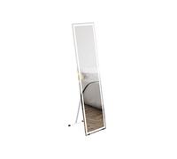 HOMCOM - Miroir sur pied - Verre trempé - 40x2.9x150cm - Blanc