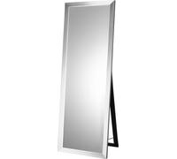 Miroir sur pied pour salle de bains salon chambre à coucher grand miroir mural en argent brillant cadre
