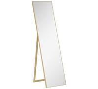 Miroir sur pied rectangulaire dim. 40L x 35l x 147H cm MDF aspect bois de chêne clair