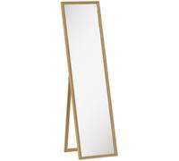 Miroir sur pied rectangulaire dim. 40L x 47l x 147H cm MDF aspect bois de chêne clair