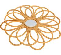 Miroir suspendu,Miroir en rotin,Miroirs muraux,Décoration murale en miroir,Décoration en rotin,Décoration murale en macramé