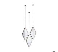 Miroir suspendu - UMBRA - Dima - Lot de 3 - Noir - Métal et Verre - Design élégant