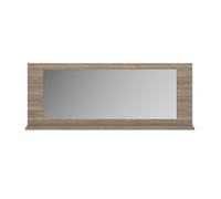 Miroir tablette effet bois chêne reed finition matière